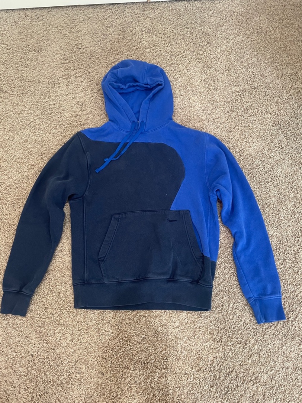 Nike Two-Tone Blue and Black Pullover Hoodie